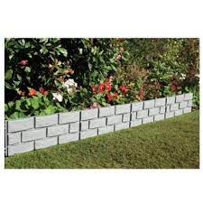 Buy A Grey Brick Effect Garden Edging