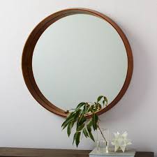 In the mirror kingdom, square and rectangular mirrors reign supreme. Wood Frame Ledge Round Wall Mirror West Elm United Kingdom