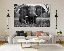 Canvas Set Of Elephant Elephant Living