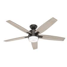 For rooms with high or vaulted ceilings, you can opt for downrod mounting. Hunter Windemere Ii Led Noble Bronze 54 In Indoor Ceiling Fan 5 Blade In The Ceiling Fans Department At Lowes Com