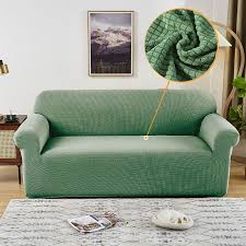 Elastic Sofa Seat Cushion Cover Plaid