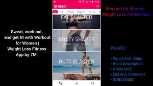 women weight loss fitness app by 7m