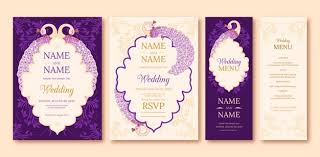 Wedding invitation card templates with gold patterned and crystals. Invitation Card Images Free Vectors Stock Photos Psd