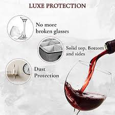 Myluxe Wine Glass Storage Box Case