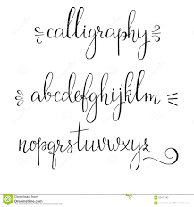 Calligraphy Cursive Font Stock Illustration Illustration Of