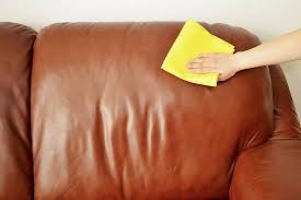 how to clean faux leather couch with