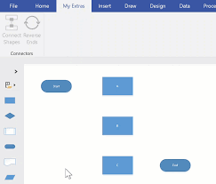 Add Connectors Between Shapes Visio