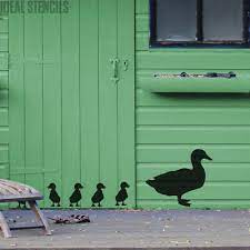 duck stencil garden wall home