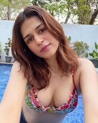 shraddha das hottest selfies in pool at