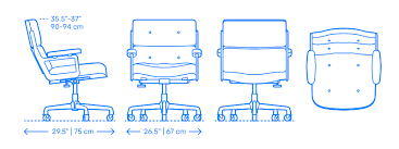 Do you suppose eames office chair dimensions appears great? Eames Executive Chair Dimensions Drawings Dimensions Com