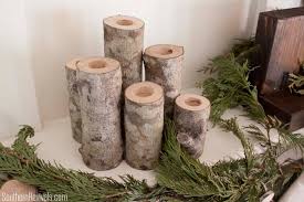 Diy Birch Log Candle Stick Holders