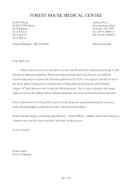 Medical Receptionist Cover Letter Template Free Printable
