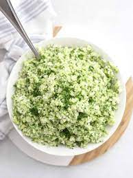 broccoli cauliflower rice bite on the