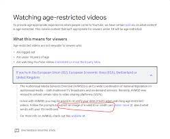 To access and watch restricted youtube content, here are some tips and tricks you. You Cannot Watch Age Restricted Videos On Youtube Without Submitting Your Id Card Or Your Credit Card Europe