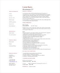 Housekeeping Resume Template 4 Free Word Pdf Documents