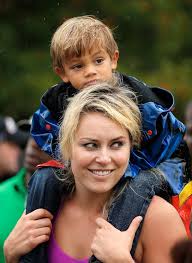 At age 11, charlie woods, son of champion golfer tiger woods, is already out in front when it comes to following quite literally in his. Photo Lindsey Vonn With Tiger Woods Son On Her Shoulders Cbssports Com