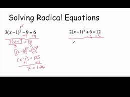 Solving Radical Equations With
