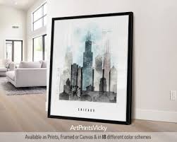 Chicago Skyline Art Print Urban