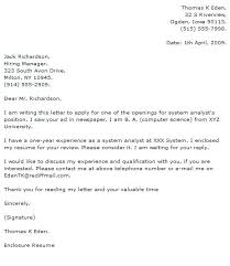 It Analyst Cover Letter Cover Letter For Business Analyst Regarding