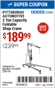 264 x 410 png 51 кб. Pittsburgh Automotive 2 Ton Capacity Foldable Shop Crane For 189 99 Harbor Freight Tools Harbor Freight Coupon Foldables