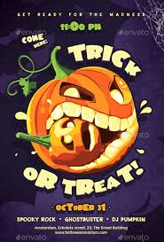 Download The Trick Or Treat Halloween Flyer Template For