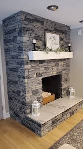 Diy Stone Veneer Fireplace Project Idea