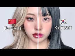 chinese douyin vs korean ulzzang makeup