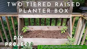 two tier raised garden bed planter box