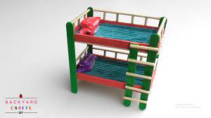 Cách làm giường tầng đồ chơi bằng que kem gỗ -
