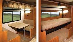 rv dinette booth dimensions what size