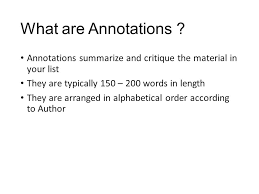 Comparing the Annotated Bibliography to the Literature Review Study com Format of Annotated Bibliography