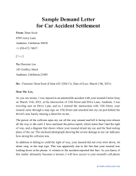 sle demand letter for car accident