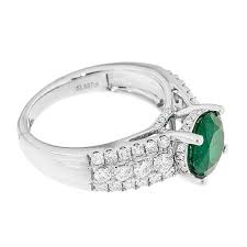 Round Cut Colombian Emerald Ring Emeralds International