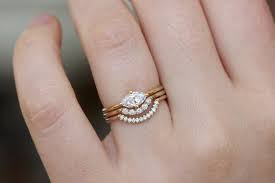 Modern Marquise Diamond Wedding Set Ring Three Low Etsy