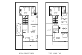 27 X58 Row House Plan Is Given In This