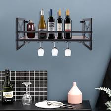 Wine Rack Gin Shelf Rack Bottle 5 Glass