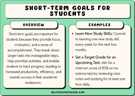 101 short term goals for students 2024