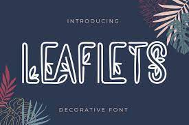 leaflets decorative font