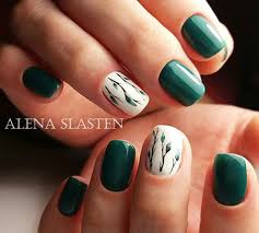 Spring glade with pretty flowers: 22 Green Nail Designs 2018 447 Nail Art Designs 2020
