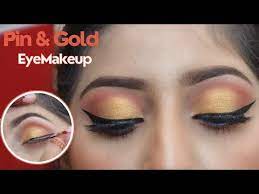 barbie pink gold eye makeup tutorial