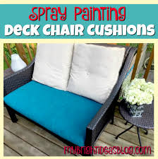 how to spray paint deck chair cushions