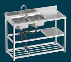 stainless steel bench and sink