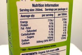 china food labeling nutritional