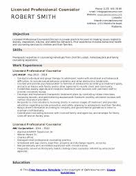 Licensed Professional Counselor Resume Samples Qwikresume
