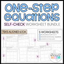 One Step Equations Self Check