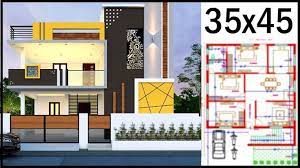 35x45 3bhk House Plan With Front