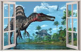 3d Watercolour Dinosaur World Fake