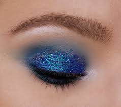 blue glitter makeup steemit
