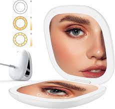 led lighted travel makeup mirror 1x 10x