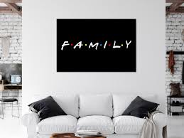 Canvas Art White English Family Sign
